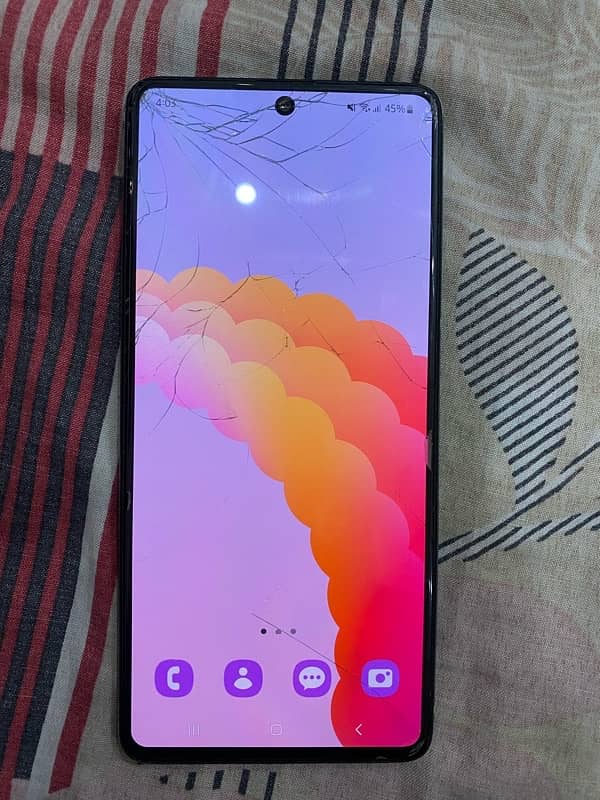 Samsung Galaxy A71 - half screen damage but touch Ok 0