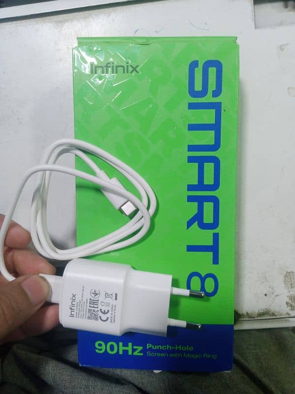 infinix smart 8 for sale 4gb 64gb with box charger one year warranty 3