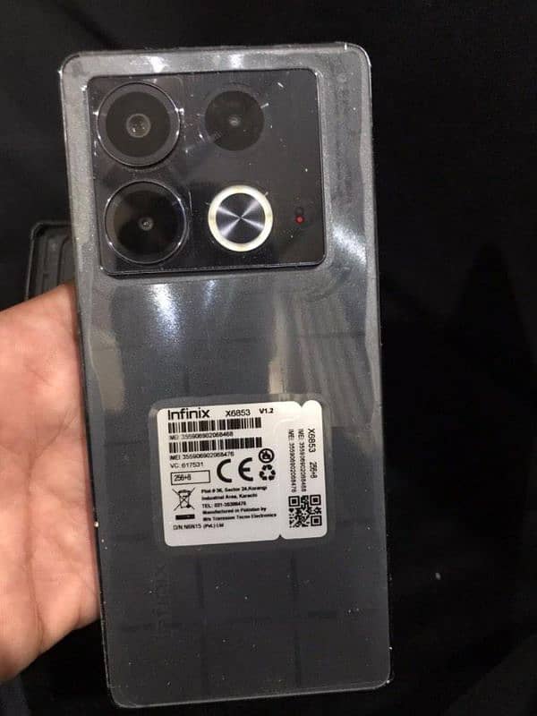 Infinix note 40 8/256 set charger in warranty 1