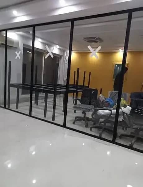 aluminium window & glass stairs terrace openable door 12mm partition 0