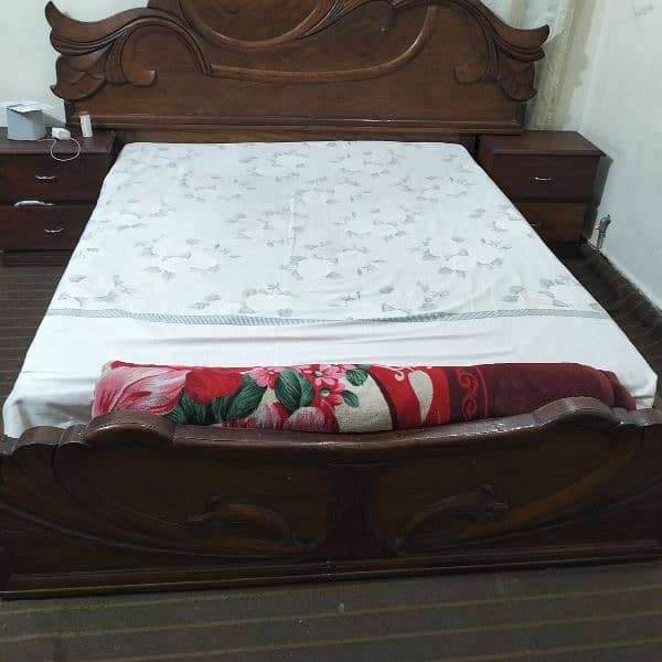 double bed with matress,dressing table,tv table 2