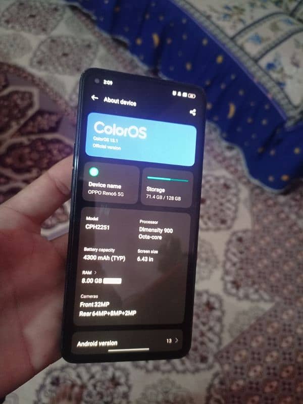 Oppo Reno 6 5g Non Pta 8+8/128 9