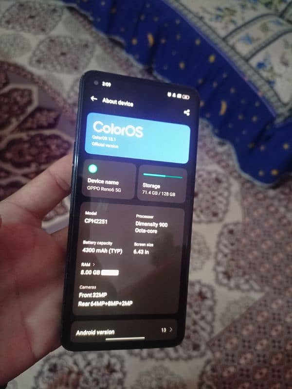 Oppo Reno 6 5g Non Pta 8+8/128 10