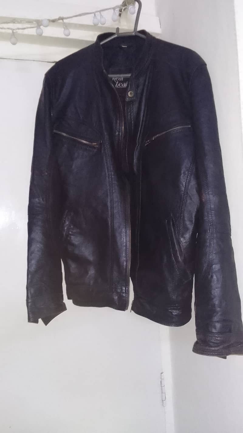 Real leather jacket for men large size 1