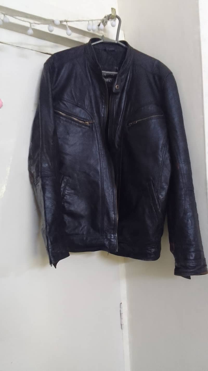 Real leather jacket for men large size 4