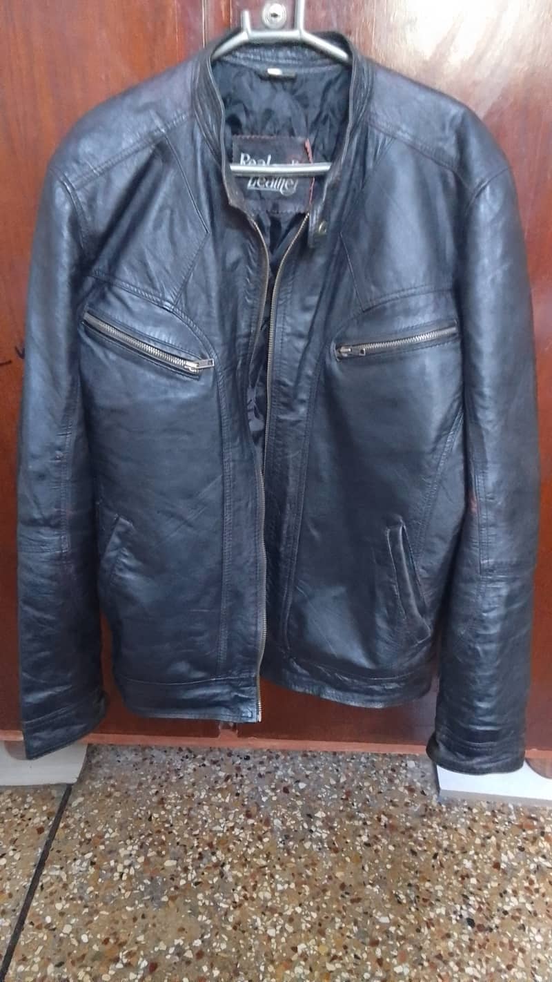 Real leather jacket for men large size 7