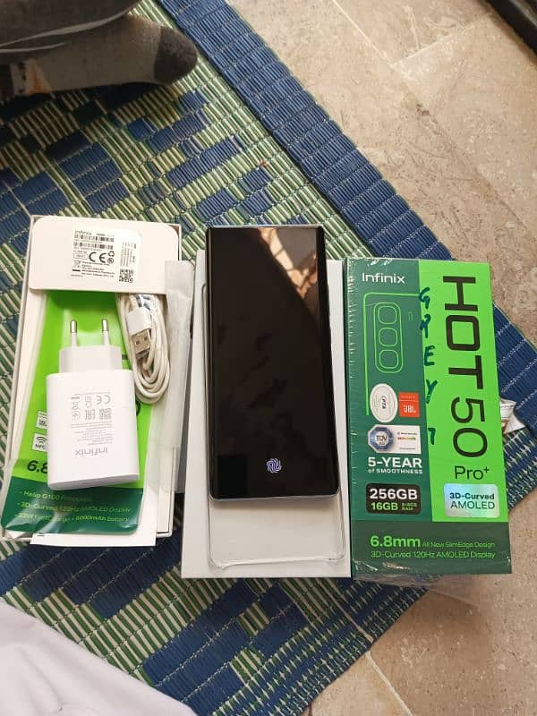 Infinix hot 50 plus 8+8 256 gb complete saaman 1