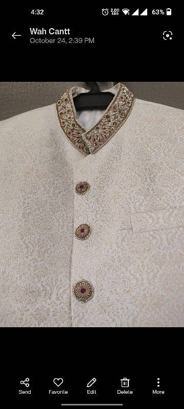 sherwani white colour 5