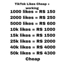 TikTok Likes Real + cheap