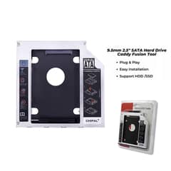 Slim 2nd HDD Caddy 9.5mm SATA 3.0 2.5 SSD Case Second Hard Disk Drive