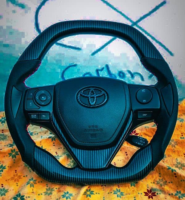 Modify Your Current steering wheel in To Carbon Fiber 0