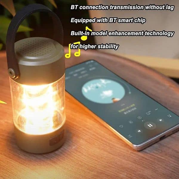 Water resistant Bluetooth speaker with touch lamp long battery life 1