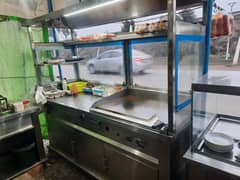 shawarma counter and racks