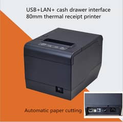 High Quality 80mm Thermal Receipt printer with USB+LAN+ Cash Drawer