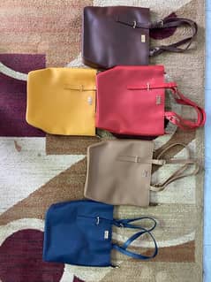 synthetic leather hand bags