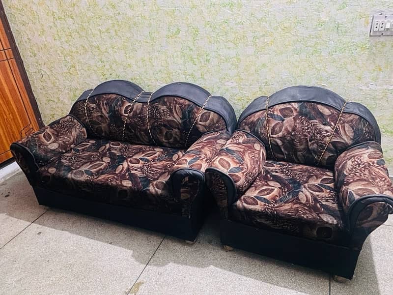 6 Seater Sofa Set for Sale with stiched covers 1