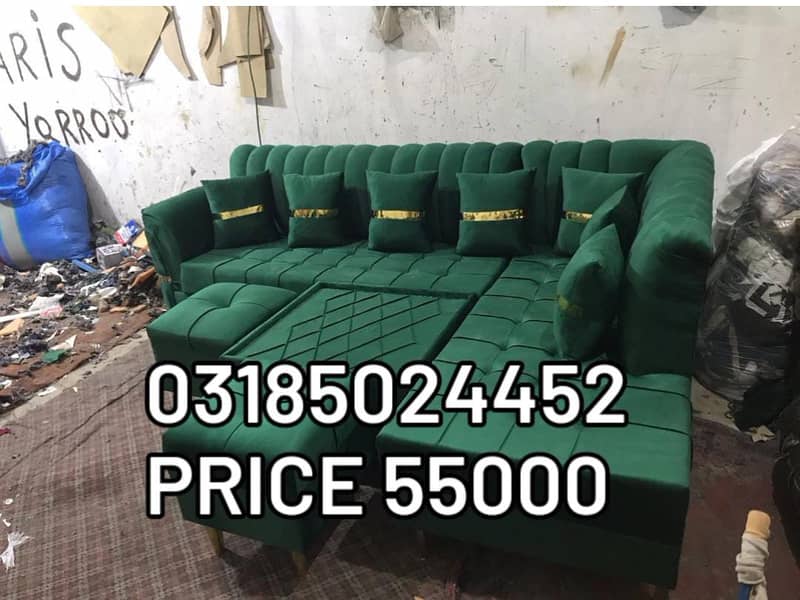 L-shape sofa set/Corner sofa for sale/7 Seater sofa with stool 0