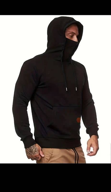 Men's Hoodie, Face Cover 1