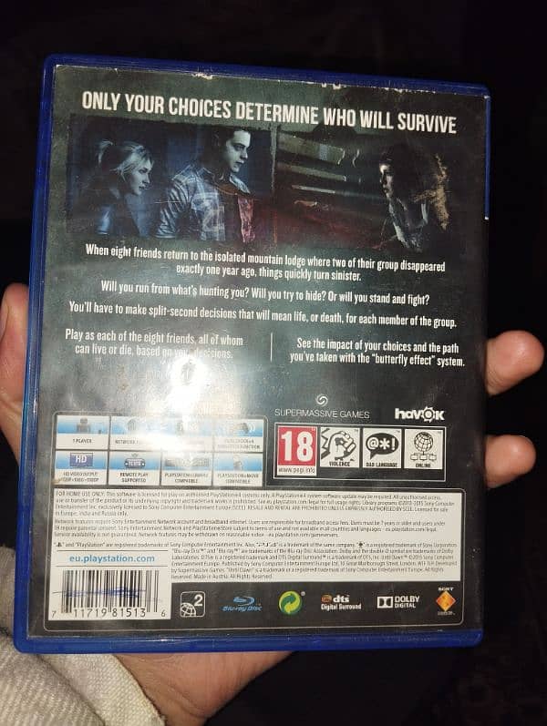 until dawn ps4 game for sale 1