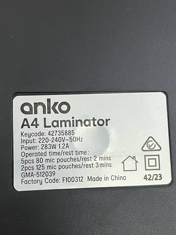 Lamination Machine A3 & A4 / Imported 10