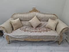 Solid Wood Deco Polish 6 Seater Sofa Set