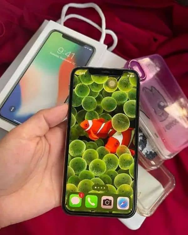 I phone x condition 10/10 no open no repair 256gb pta approved 0