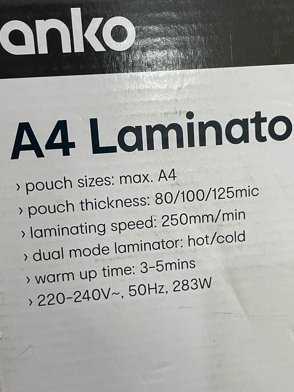 A4 Laminator Anko / Imported 5