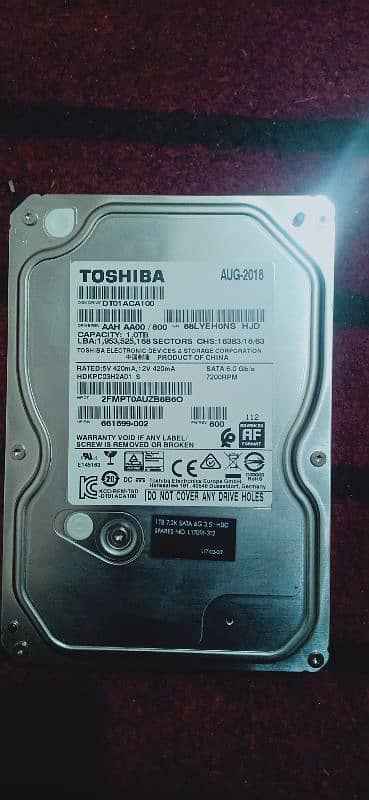 1 TB PC internal SATA Hard drive 0