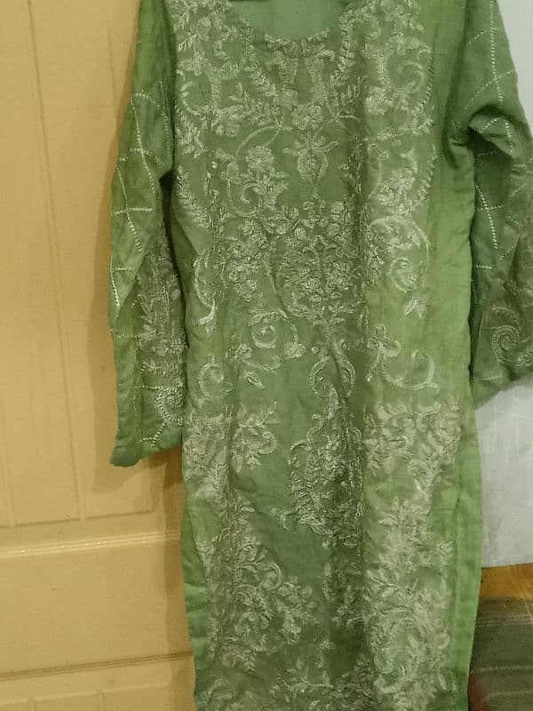 paper cotton shirt and trouser with organza duppta 1