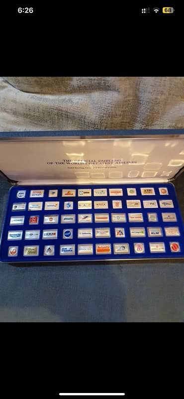 1970s Franklin Mint 50 greatest airline silver emblems  Silver ingots 4