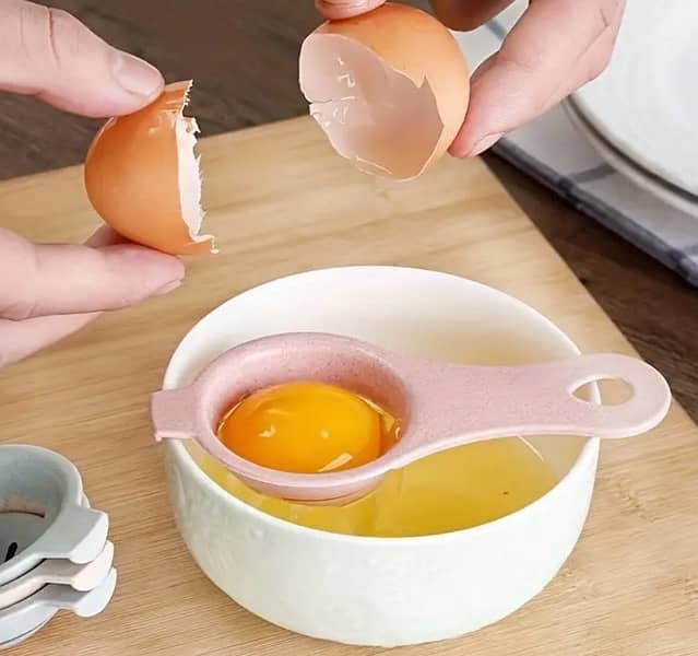 1pc High-Quality Wheat Straw Egg Separator - Easy Yolk & White Filter 0