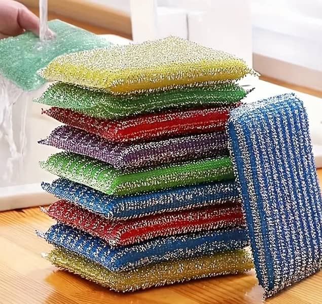 4 pieces Cloth Brush Dishcloth Brush Dish Artifact Kitchen Cleaning 2