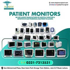 Patient Cardiac Monitor Vital Sign Monitor, BP Apparatus, SPO2, ECG