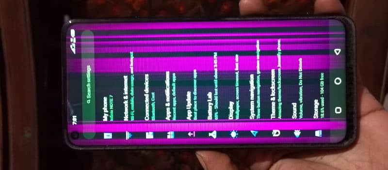 Infinix note 7 -  6/128GB panel/screen issue pink lines 1