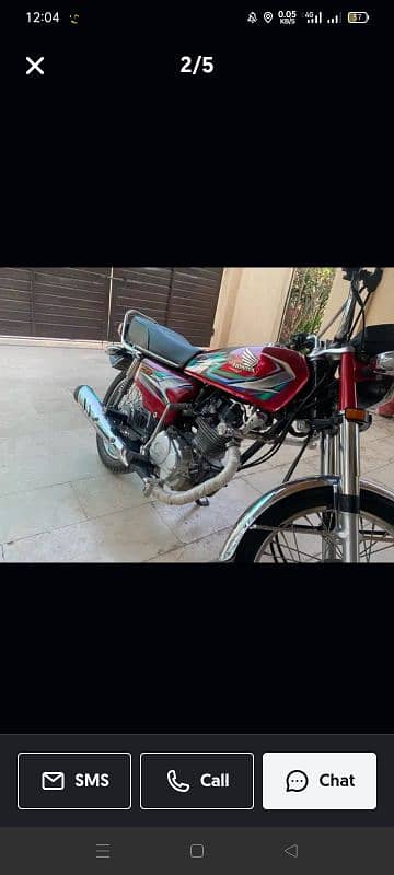 CG 125 2023 Model Red colour original bike Islamabad registration 4