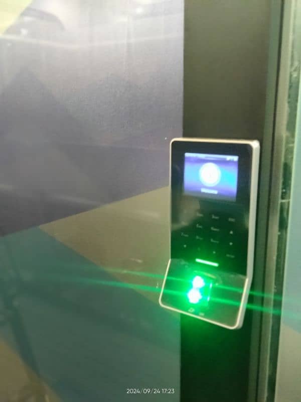 biometric thumb attendance machine with door lock access control 6