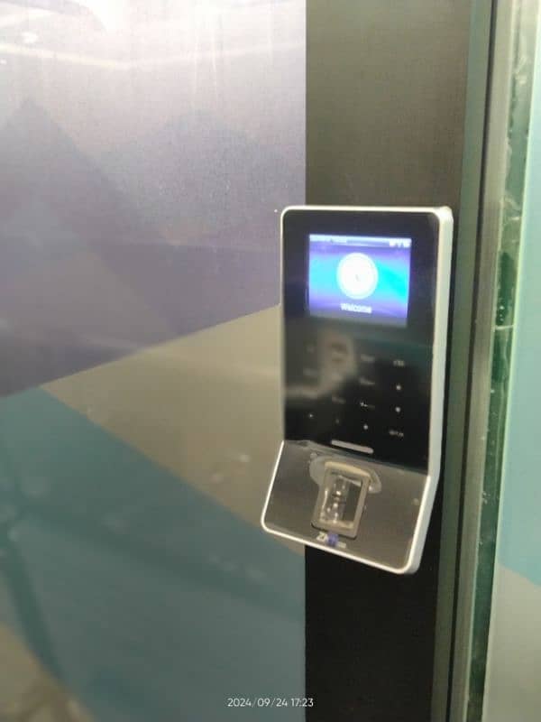 biometric thumb attendance machine with door lock access control 10