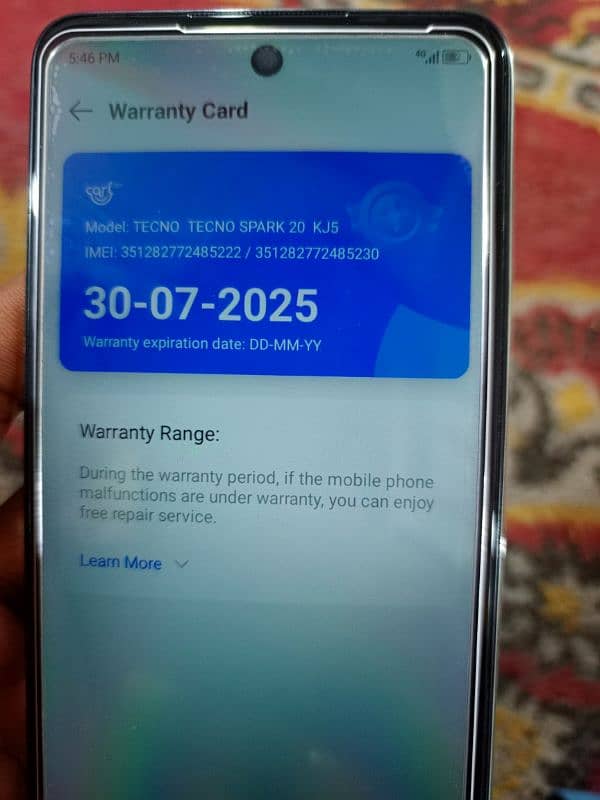 Tecno Spark 20 8/256 Condition 10/10 2