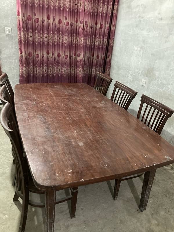 Dining Table with 8 chairs original full wooden 1