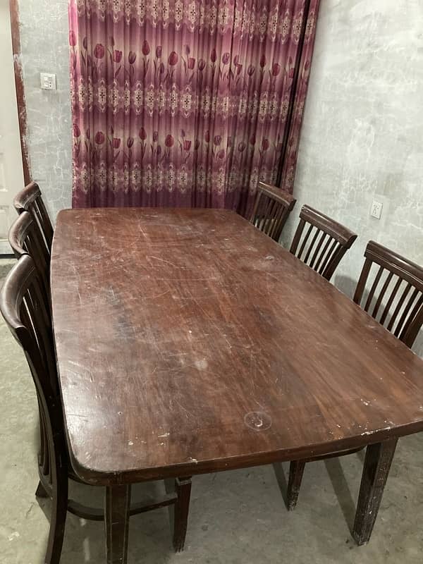 Dining Table with 8 chairs original full wooden 2