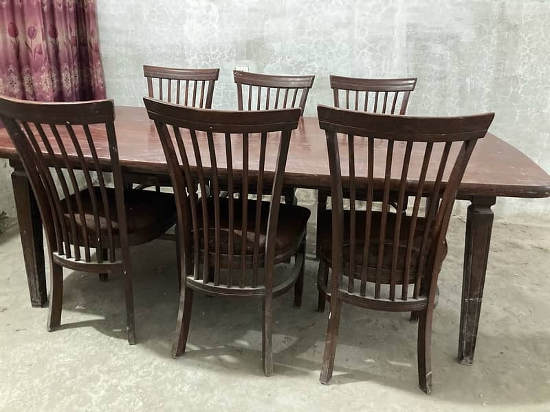 Dining Table with 8 chairs original full wooden 3