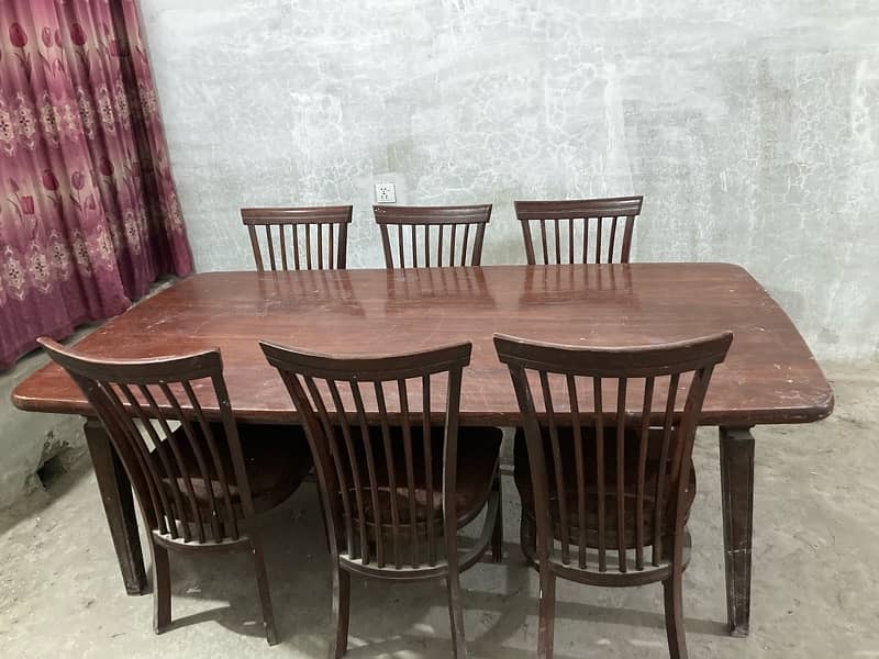 Dining Table with 8 chairs original full wooden 4