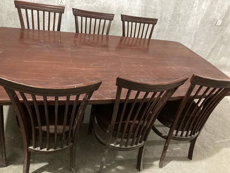 Dining Table with 8 chairs original full wooden 5