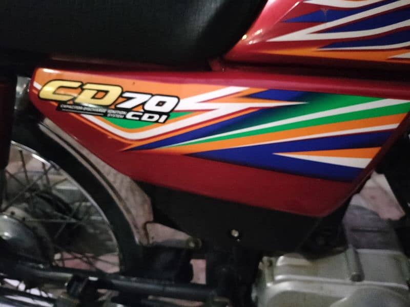 Honda cd 70  red colour 2020 model 1