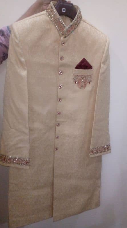 Groom dress, wedding groom dress, beautiful sherwani with terben 1