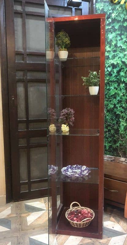 Modern Wooden & Glass Showcase || Glass partition || compact design 1