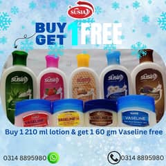 Buy 1 Get 1 Free | buy 1 210ml lotion & get 1 60gm Vaseline free