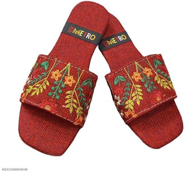 material  fabric slippers embroidery 0