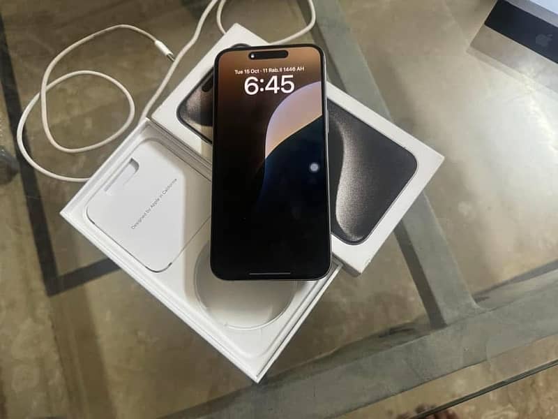 IPHONE 15 pro max 4 month sime time  512gb JV NON PTA 2