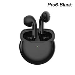 TWS Pro6 Wireless Bluetooth Headset  Noise Cancelling Earbuds